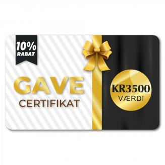 Gavekort: Kr.3.500 værdi - Kan bruges med alle rabatter