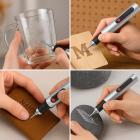 Trådløs graveringspen med 3 hastigheder, 30 bit, 16 skabeloner, til sten, træ, glas osv. Kentfaith