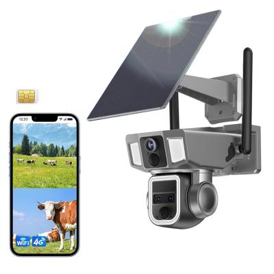 Mobilovervågningskamera understøttelse 4G & WiFi, 10X optisk zoom, dobbelt linse, Solcelledrevet Kentfaith