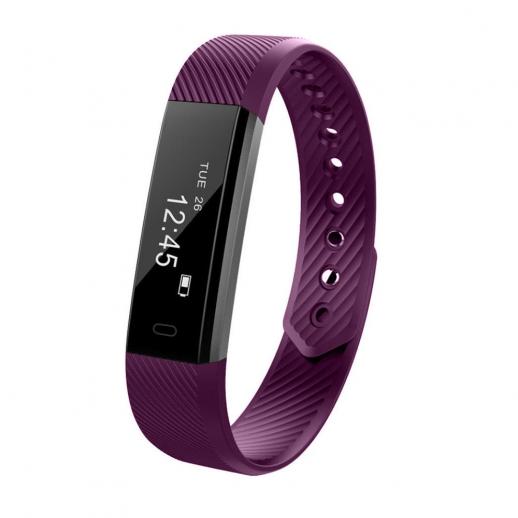 ID115 Smart Bracelet Sports Fitness Tracker - Purple