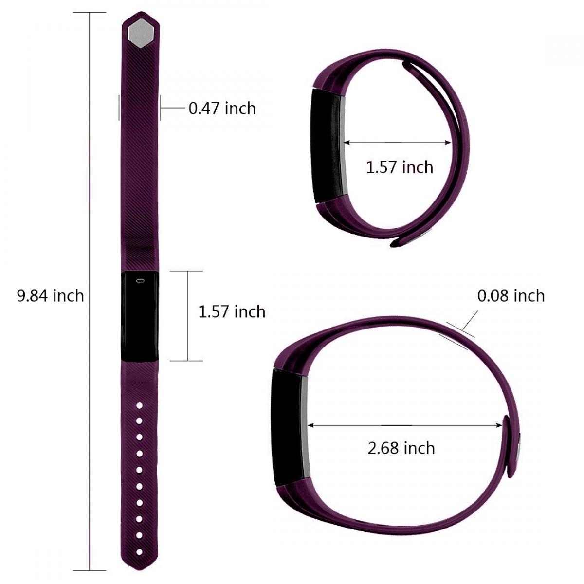 ID115 Smart Bracelet Sports Fitness Tracker - Púrpura