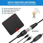 Внутренняя телевизионная антенна Цифровая HDTV 4k 1080p ATSC Стандарт 20-50 миль с USB-усилителем 30 * 33см