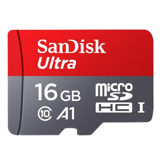 Карта памяти MicroSDHC UHS-I Sandisk Ultra 16 ГБ, C10 A1, до 98 МБ / с
