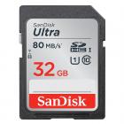 Карта памяти SanDisk Ultra 32GB SDHC UHS-I, C10 До 80 МБ / с SDSDUNC-032G-ZN6IN