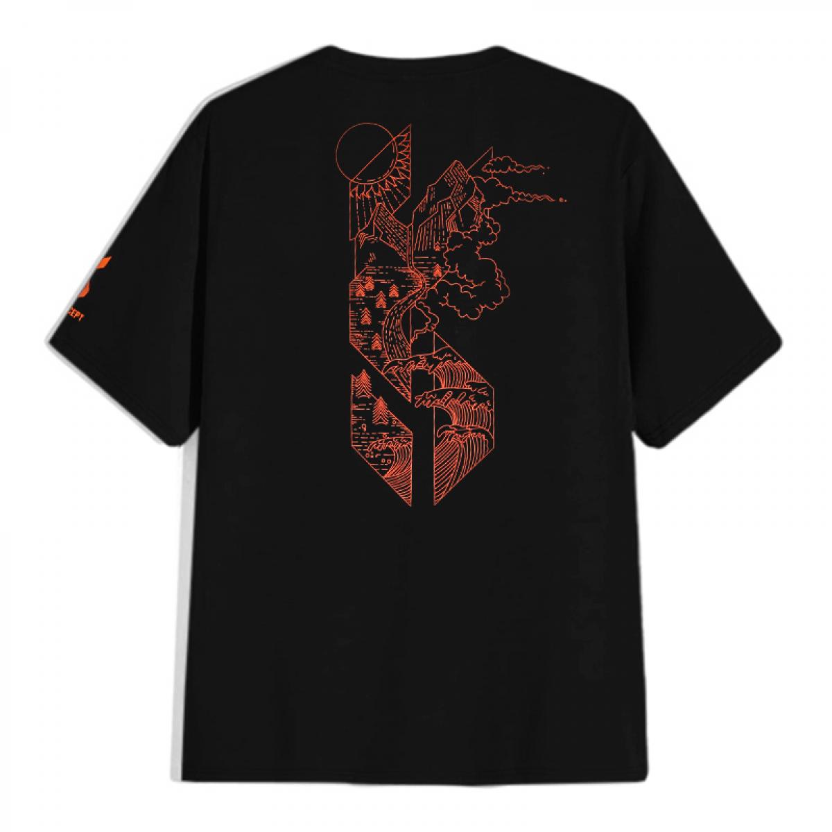 K&F Concept  T-Shirt aus 100% Baumwolle - Schwarz