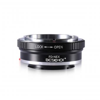 Lente Beschoi Canon FD a Sony Alpha NEX Montura Cuerpo de cámara K&F Concept Adaptador de montura de lente