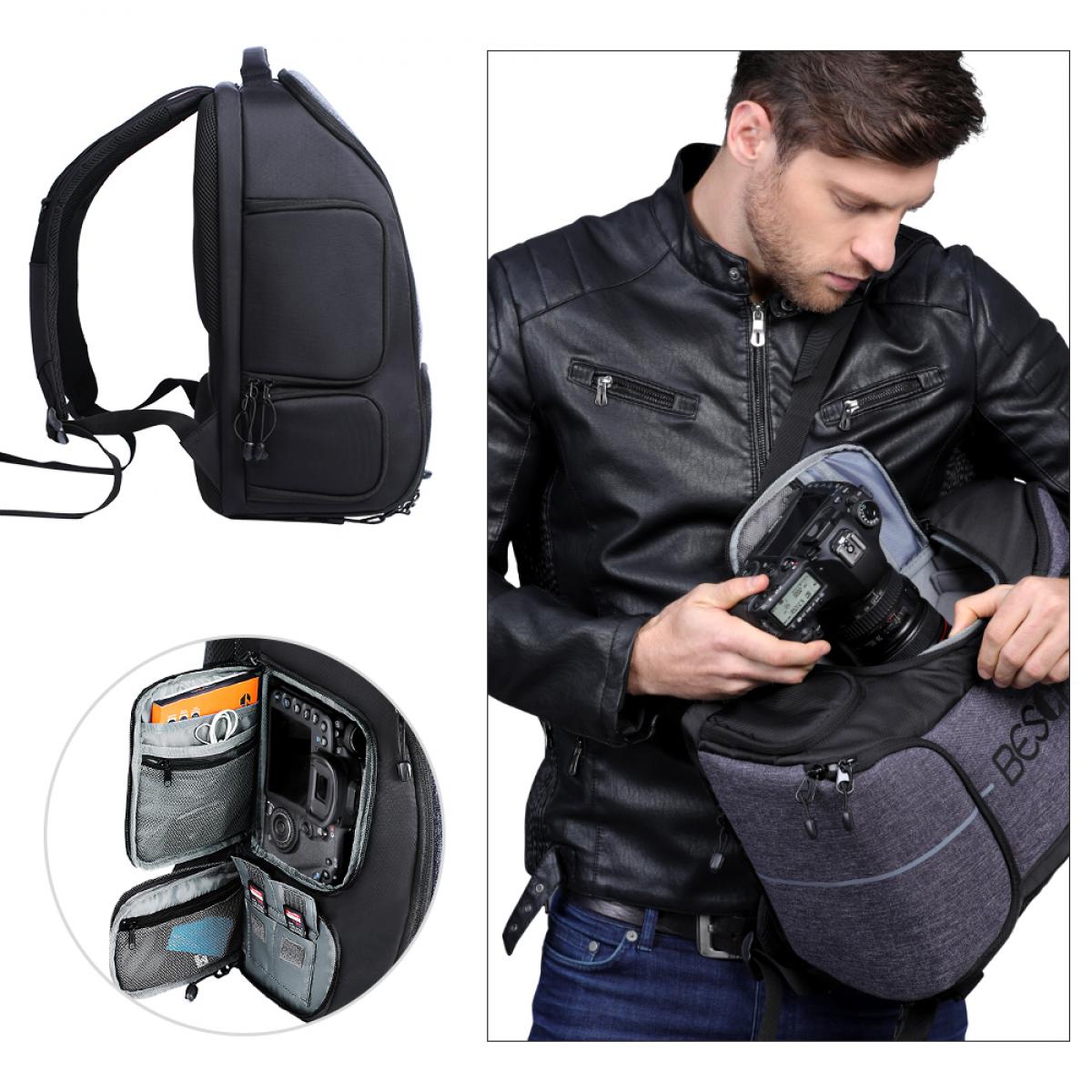 Водонепроницаемая сумка для камеры Beschoi с ремешком для штатива и дождевиком Рюкзак большой емкости для цифровой зеркальной камеры