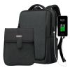 Beschoi Mochila para laptop de viagem de 15,6 polegadas, mochila leve antirroubo à prova d'água com carregamento USB, mochila multifuncional para laptop 18L