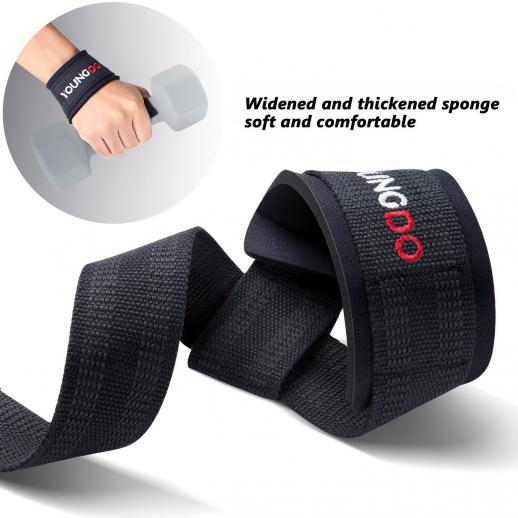 Padded Weight Lifting Straps Deadlift Straps with Wrist Support, Gym Wrist  Straps for Weightlifting and Workout, Lifting Grips Hand Straps for Men  Women.