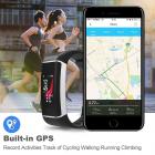 GPS Fitness Tracker, Monitor de atividade de tela colorida com monitor de freqüência cardíaca, GPS embutido, com 24 modos esportivos, Pulseira inteligente Bluetooth impermeável IPX67 com contador de passos, Contagem de calorias