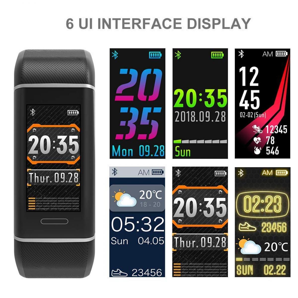 GPS-fitnesstracker, horloge met kleurenscherm Activity Tracker met hartslagmeter, ingebouwde met sportmodi, waterdichte IPX67 Bluetooth-polsband met stappenteller, calorieënteller