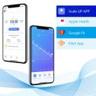 Balanças de gordura corporal Balança de IMC inteligente Balanças de banheiro digitais para peso corporal, Monitor de composição corporal Analisador de saúde Balança de peso, usuários ilimitados, APP (preto)