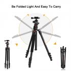 K&F Concept TM2324 Orange Aluminium Kamerastativ Fotostativ Reisestativ Einbeinsativ-Funktion Kugelkopf