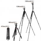 K&F Concept TM2324 Orange Aluminium Kamerastativ Fotostativ Reisestativ Einbeinsativ-Funktion Kugelkopf