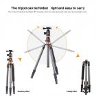 K&F Concept TM2534T Orange Aluminium Kamerastativ Fotostativ Reisestativ Einbeinsativ-Funktion Kugelkopf