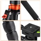 K&F Concept TM2534T Orange Aluminium Kamerastativ Fotostativ Reisestativ Einbeinsativ-Funktion Kugelkopf