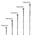K&F Concept TM2534T Orange Aluminium Kamerastativ Fotostativ Reisestativ Einbeinsativ-Funktion Kugelkopf