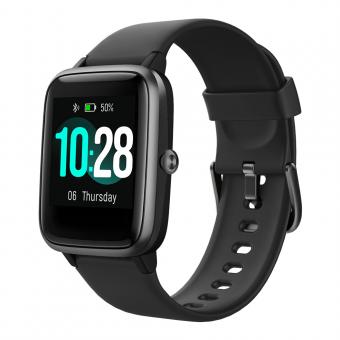 Bluetooth Smartwatch ID205L Pantalla HD IP68 Profundo impermeable 1.3 pulgadas Reloj deportivo Monitor de sueño para Android Ios Smart Watches, Negro