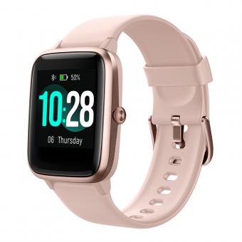 ID205L Smartwatch Bluetooth HD Bildschirm Tragbarer Tracker Herzfrequenz Sport Wasserdicht 1,3 Zoll -Pink