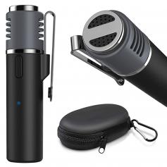 Microfono lavalier wireless Bluetooth, registrazione video audio Vlogger per iPhone Android iPad