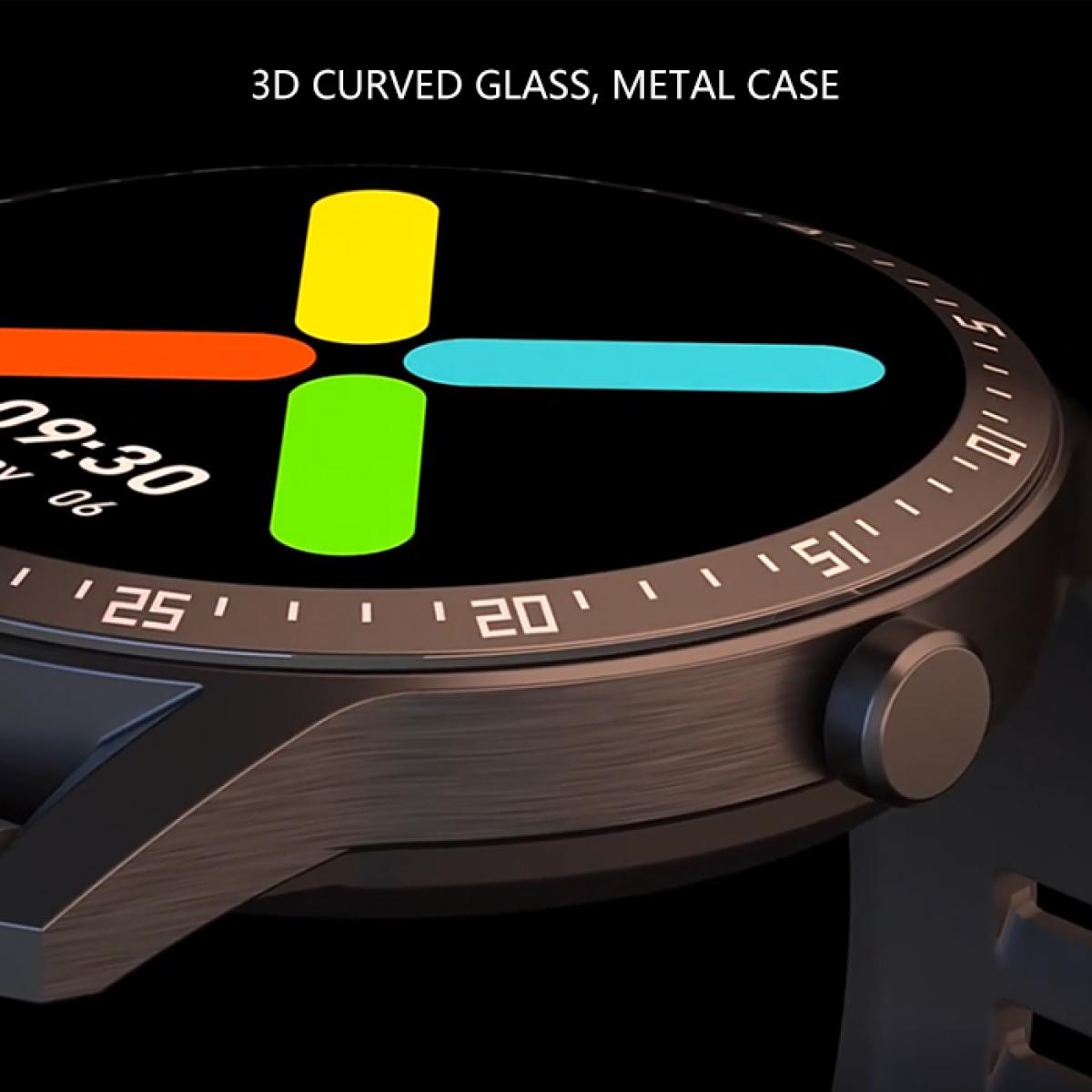 G1 смарт-часы фитнес-трекер 1,28-дюймовый сенсорный монитор сердечного ритма IP68 водонепроницаемый серебристый