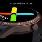 G1 смарт-часы фитнес-трекер 1,28-дюймовый сенсорный монитор сердечного ритма IP68 водонепроницаемый серебристый