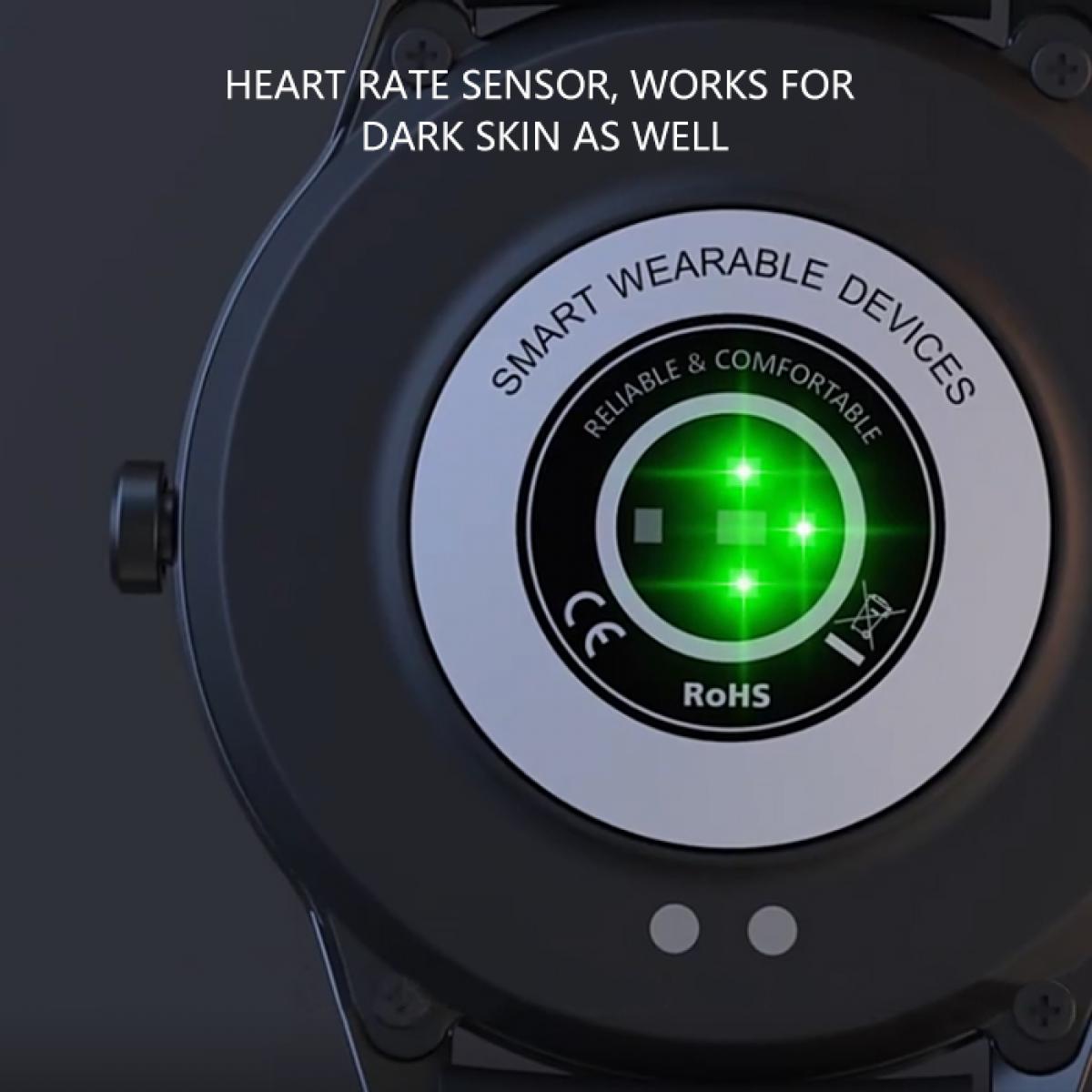 G1 смарт-часы фитнес-трекер 1,28-дюймовый сенсорный монитор сердечного ритма IP68 водонепроницаемый серебристый