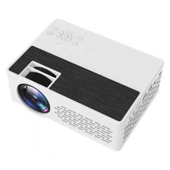 J12 Mini-projector Outdoor-filmprojector met 100 inch-projectorscherm, 1080P, compatibel met tv-stick, videogames, HDMI, USB, TF, VGA, AUX, AV [Amerikaanse regelgeving]