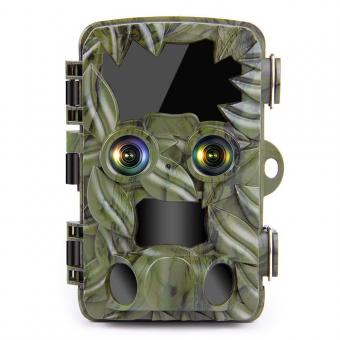 H8201 Trail Camera Dual-Lens с ночным видением Starlight, камерой для наблюдения за дикой природой 4K, активной игровой камерой для охоты Мониторинг дикой природы на открытом воздухе