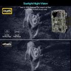 H8201 Trail Camera Dual-Lens с ночным видением Starlight, камерой для наблюдения за дикой природой 4K, активной игровой камерой для охоты Мониторинг дикой природы на открытом воздухе