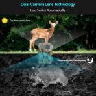 H8201 Trail Camera Dual-Lens с ночным видением Starlight, камерой для наблюдения за дикой природой 4K, активной игровой камерой для охоты Мониторинг дикой природы на открытом воздухе