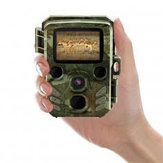 H501 Mini caméra de piste 1080P HD 5MP IR Vision nocturne, IP66 étanche et longue veille avec écran LCD 2 ", temps de déclenchement de 0,6 s pour la surveillance de la faune, sécurité à domicile