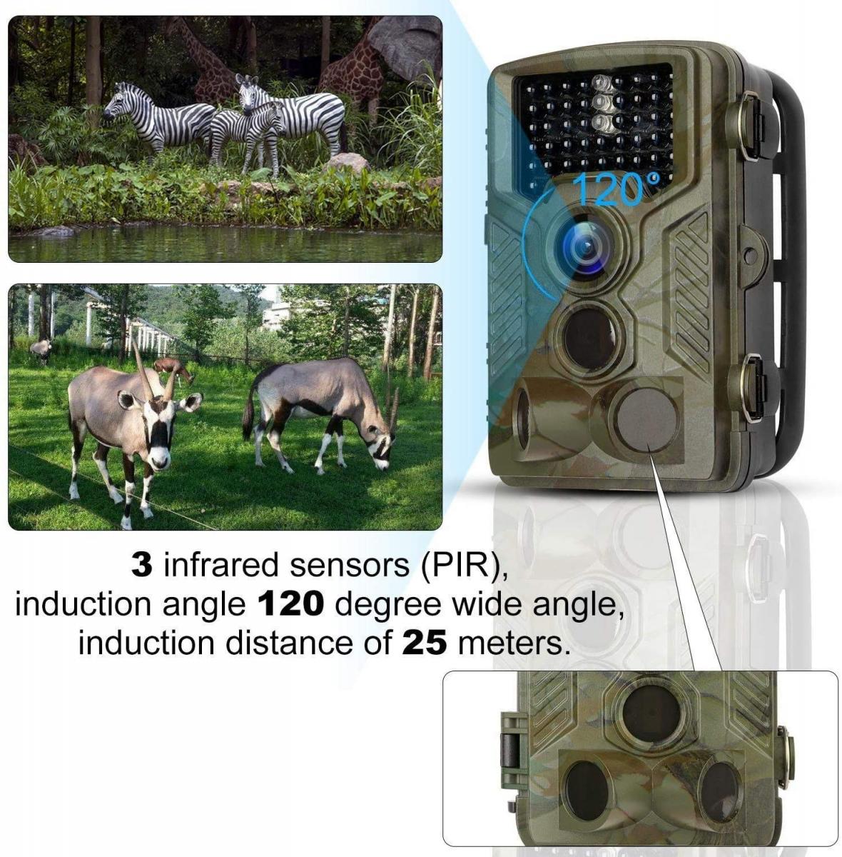 H881 Wildlife Camera 8MP 1080P HD Trail Game Camera Waterproof Scouting