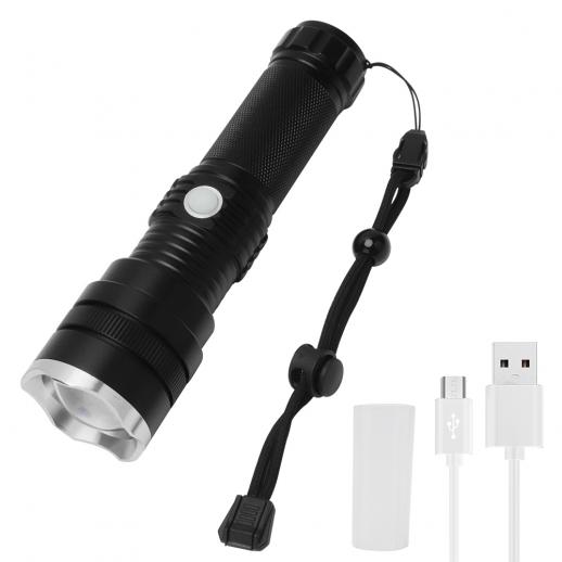 C9 Телескопический USB Zoom IPX4 водонепроницаемый фонарик, Водостойкий ручной светодиодный фонарь 2000 лм Лучший кемпинг, открытый, аварийный, повседневный фонарик