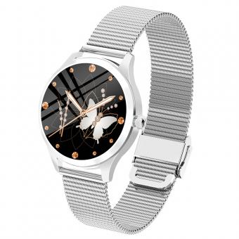 LW07 Full Circle Full Touch żeński inteligentny zegarek bransoletka DIY Dial monitorowanie zdrowia wsparcie Android IOS srebrny; LW07 Full Circle Full Touch żeński inteligentny zegarek bransoletka DIY Dial monitorowanie zdrowia wsparcie Android IOS srebrny;