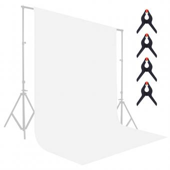 1,8 x 2,8m Musselin-Hintergrund für Videofotografie - Weißer