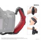 Håndleddsstropp i kamera, LYNCA E6 justerbart kameragrepbelte (med hurtigutløsningsplate), utmerket holdestabilitet og sikkerhet, egnet for Canon Nikon, Sony Fujifilm DSLR-kameraer, etc. (svart)