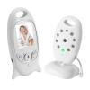 Video babymonitor trådløst kamera + 2-veis intercom-lyd + nattsyn + temperatursensor + 8 vuggevise + 2-tommers LCD-skjerm + baby pet-overvåking av lyd for hjemmets sikkerhet, ikke behov for WiFi EU VB601