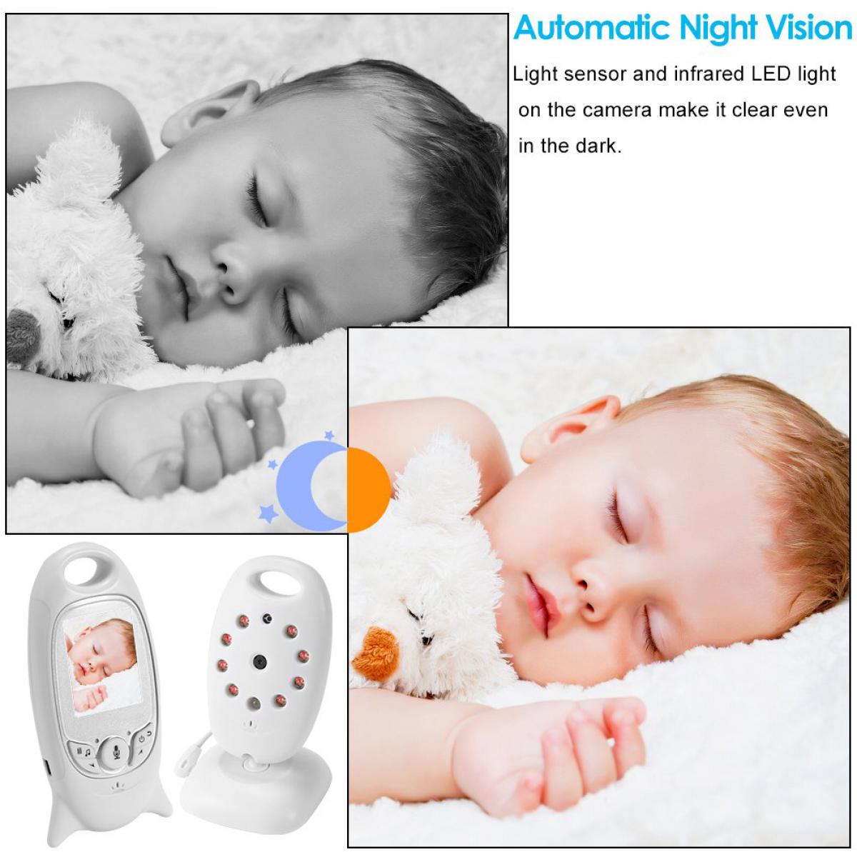 Monitor de bebé con vídeo, intercomunicador inalámbrico de vídeo para bebé  de 3,5 pulgadas Monitor de bebé inalámbrico uso conveniente