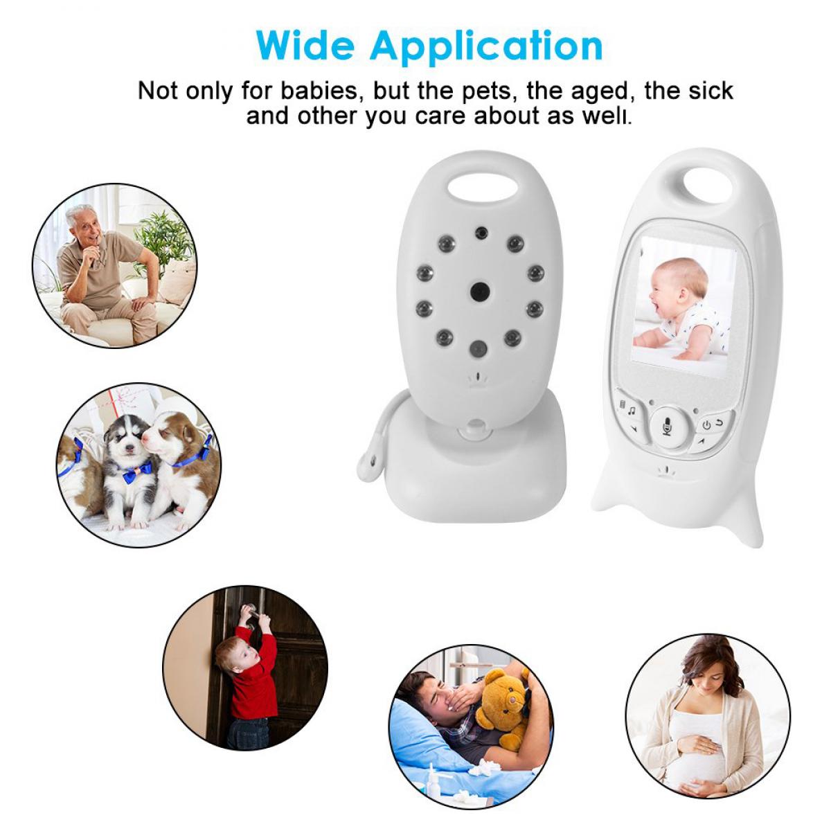 No WiFi Needed Video Baby Monitor Wireless Camera+2 Way Talk Back Audio+Night Vision+Temperature Sensor+8 Lullaby+2 LCD Screen+Baby Pet Surveillance Video Monitor Nanny Cam for Home Security System 