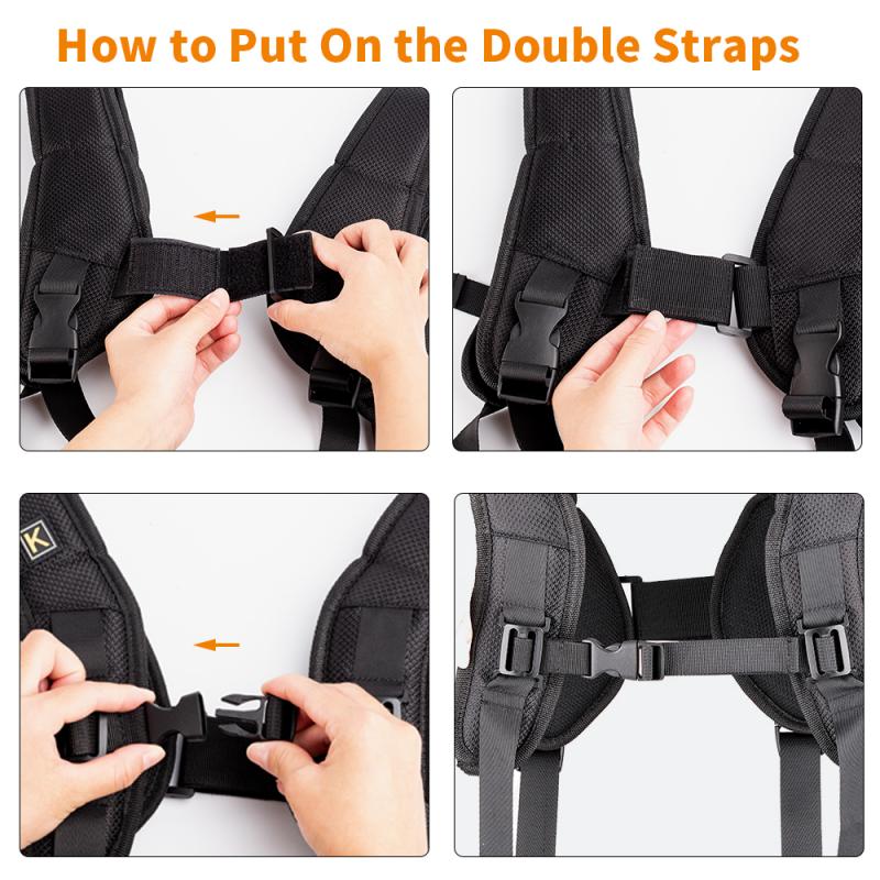 Adjust the strap length for comfortable use.