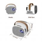 Çocuklar için Mini Taşınabilir Projektör - Ev Sineması Projektörü 1080p Desteklenir(AB Fişi)