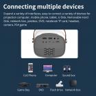 Çocuklar için Mini Taşınabilir Projektör - Ev Sineması Projektörü 1080p Desteklenir(AB Fişi)