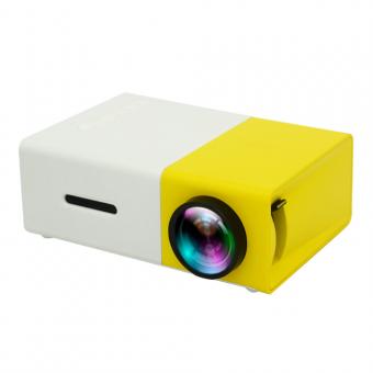 Mini Pocket LED-Projektor, unterstützt 1080p Full HD - Kompatibel mit TV-Stick (EU-Stecker)