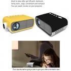 Projetor de bolso YG280 LED 1080p para home theater portátil - amarelo (plugue UE)