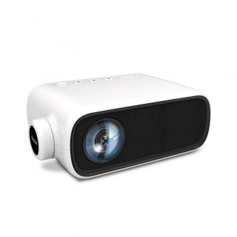 Mini projecteur de poche pour cinéma maison portable YG280 LED 1080p - Blanc (prise britannique)