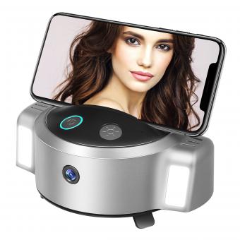 AutoGesichtsverfolgungs-Stativ 360° drehbare Telefonkamerahalterung mit Selfie-Ringlicht - keine App