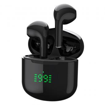 Pro 12 Bluetooth 5.0 IPX4 Kabellose Ohrhörer mit HALLO-FI-Stereo-Sound - Schwarz