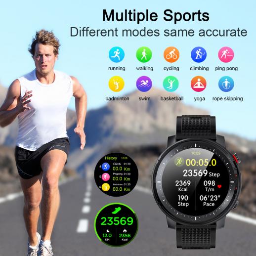 P68 wasserdichte Smartwatch Blutdruck Herzfrequenz Überwachung Mehrerer Sport-Modenfitness Für Android IOS YDK Herren L15 Smart Watch 
