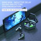 TWS Game Headset Trådlöst Bluetooth Headset Stereo Wireless Headset Gaming Trådlöst Headset, Andningsljus & Type-C Laddbox, för IOS / Android